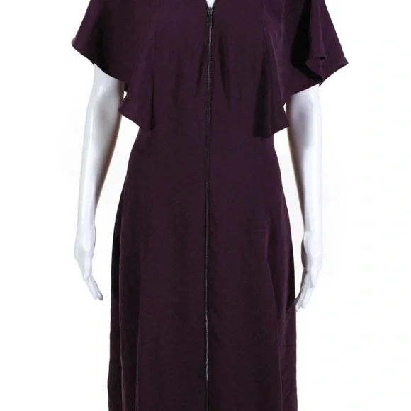 purple dress ted baker Ted Baker Purple Cap Sleeve V-Neck Dress - 1 | Small